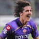 Stevan Jovetic esulta con la maglia della Fiorentina