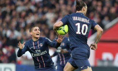 Verratti e Ibrahimovic in maglia PSG.