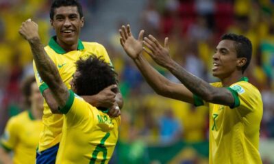 Esultanza del Brasile dopo un gol