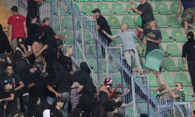 Scontri fra tifosi in Verona-Milan del 24 agosto 2013