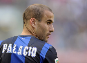 Sassuolo-Inter 0-7: Rodrigo Palacio con la maglia dell'Inter