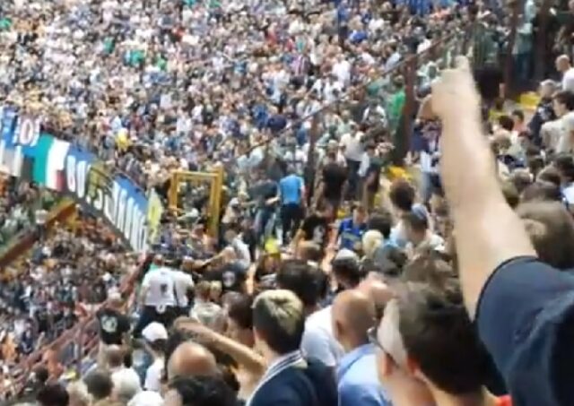 Disordini allo stadio di San Siro