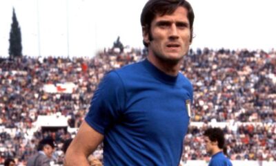 Giacinto Facchetti con la maglia della Nazionale