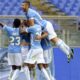 La Lazio festeggia dopo un gol