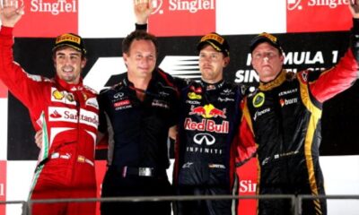 Il podio del GP Singapore 2013 di F1
