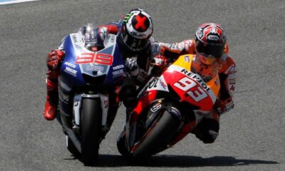 Lorenzo e Marquez che si prendono a "sportellate"