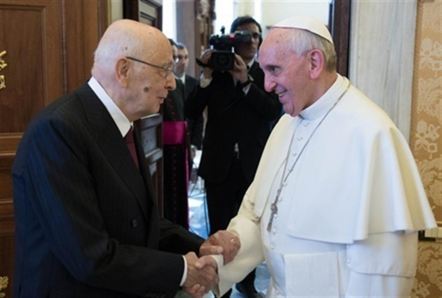 Papa Francesco e Giorgio Napolitano