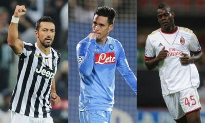 Fabio Quagliarella, Josè Callejon e Mario Balotelli