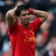 Luis Suarez con la maglia del Liverpool.