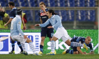 Lazio-Napoli: un'azione di gioco