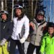 Rubens Barrichello e famiglia sulle nevi di Park City (Utah)