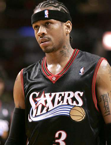 Allen Iverson, leggenda dei Philadelphia 76ers.