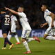 Jordan Ferri, esulta dopo il gol al PSG nel posticipo di Ligue1