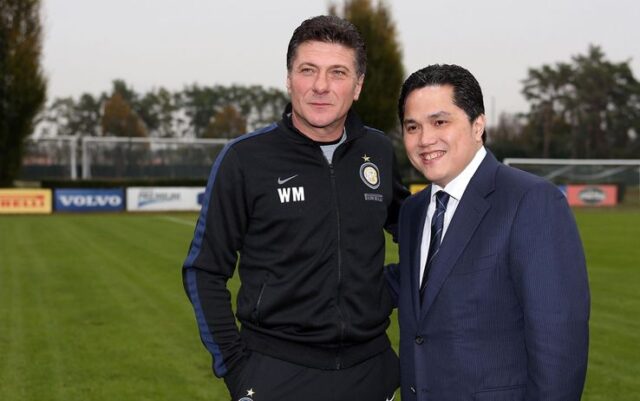 Erick Thohir e Walter Mazzari
