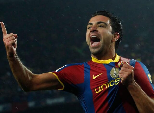 Xavi, fuoriclasse del Barcellona.