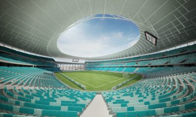 L'interno dell'Arena Fonte Nova, lo stadio del Salvador che ospiterà i prossimi Mondiali in Brasile