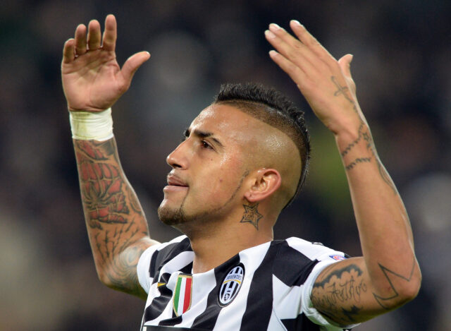 Arturo Vidal, centrocampista della juventus. Antonio Conte