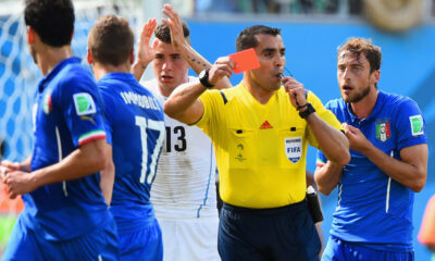 Il contestato cartellino rosso a Claudio Marchisio