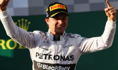 Nico Rosberg sul gradino più alto del podio