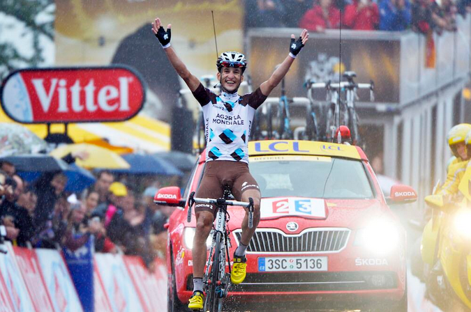 Blel Kadri, vincitore della settima tappa del Tour de France