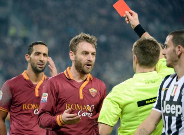 De Rossi espulso durante Juventus-Roma dello scorso anno