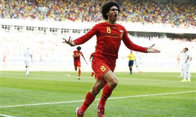 Fellaini, in gol agli ultimi Mondiali con il suo Belgio nella gara contro l'Algeria