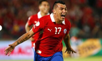 Gary Medel con la maglia della nazionale cilena.