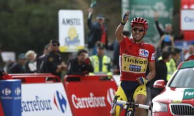Alberto Contador ha vinto l'ultima Vuelta con la maglia della Saxo-Tinkoff