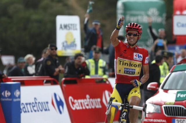 Alberto Contador ha vinto l'ultima Vuelta con la maglia della Saxo-Tinkoff