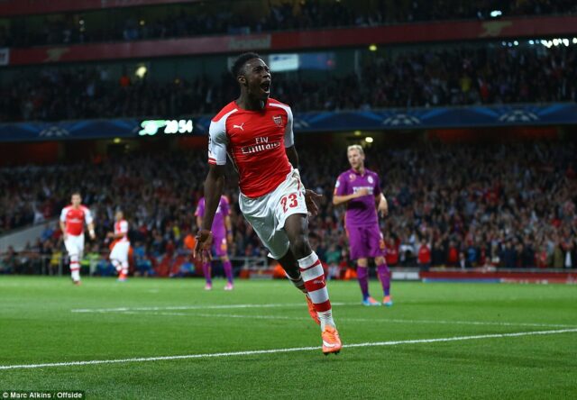 Danny Welbeck, autore di una tripletta contro il Galatasaray