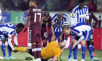 Inforunio per l'arbitro durante il match