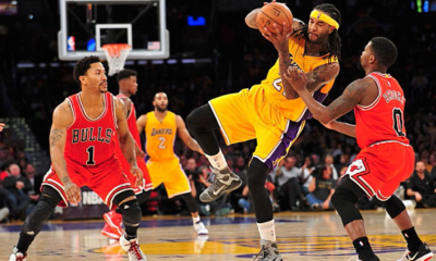 Jordan Hill in azione contro i Bulls nella notte Nba