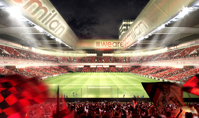 La nuova casa del Milan: uno stadio da 48.000 posti | GALLERY