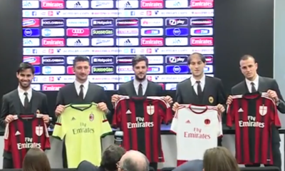 Milan, la presentazione di Destro, Antonelli, Paletta, Bocchetti e Suso