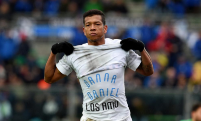 Guarin, doppietta contro l'Atalanta