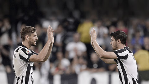 Morata e Llorente, coppia d'attacco per la Juventus contro il Cesena