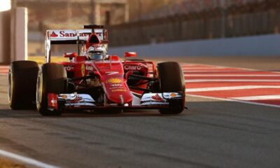 La Ferrari impegnata nei test di Barcellona