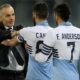La Lazio batte il Verona 2-0. I festeggiamenti di Pioli, Felipe Anderson e Candreva,