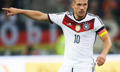 Lukas Podolski, attaccante della Germania e dell'Inter