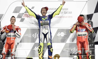 Valentino Rossi e i due Andrea Ducati