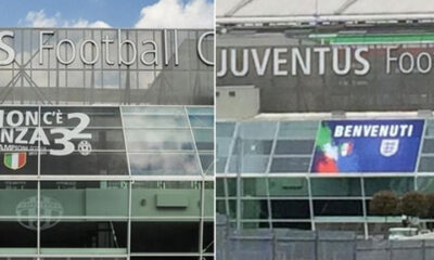 scritte Juventus Stadium