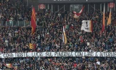 Striscione ultrà Roma