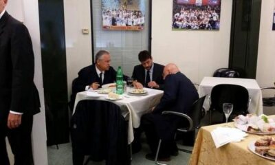 Lotito e Agnelli pranzo Serie A