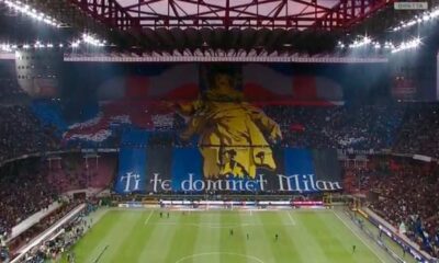 La coreografia dell'Inter in uno dei scorsi derby