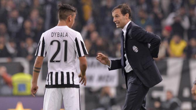 Paulo Dybala e Massimiliano Allegri, protagonisti del derby di Torino