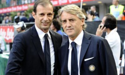 Roberto Mancini e Massimiliano Allegri, allenatori di Inter e Juventus