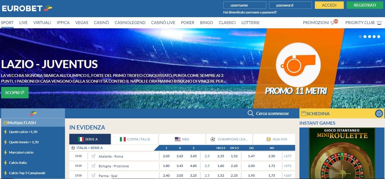 Eurobet, la recensione del servizio di scommesse sportive online di Ladbrokes tra i leader in Italia