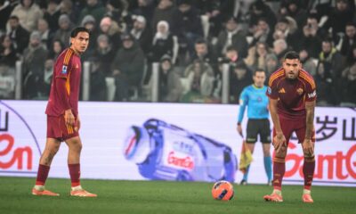 ybala e Pellegrini in azione con la Roma allo Stadio Olimpico