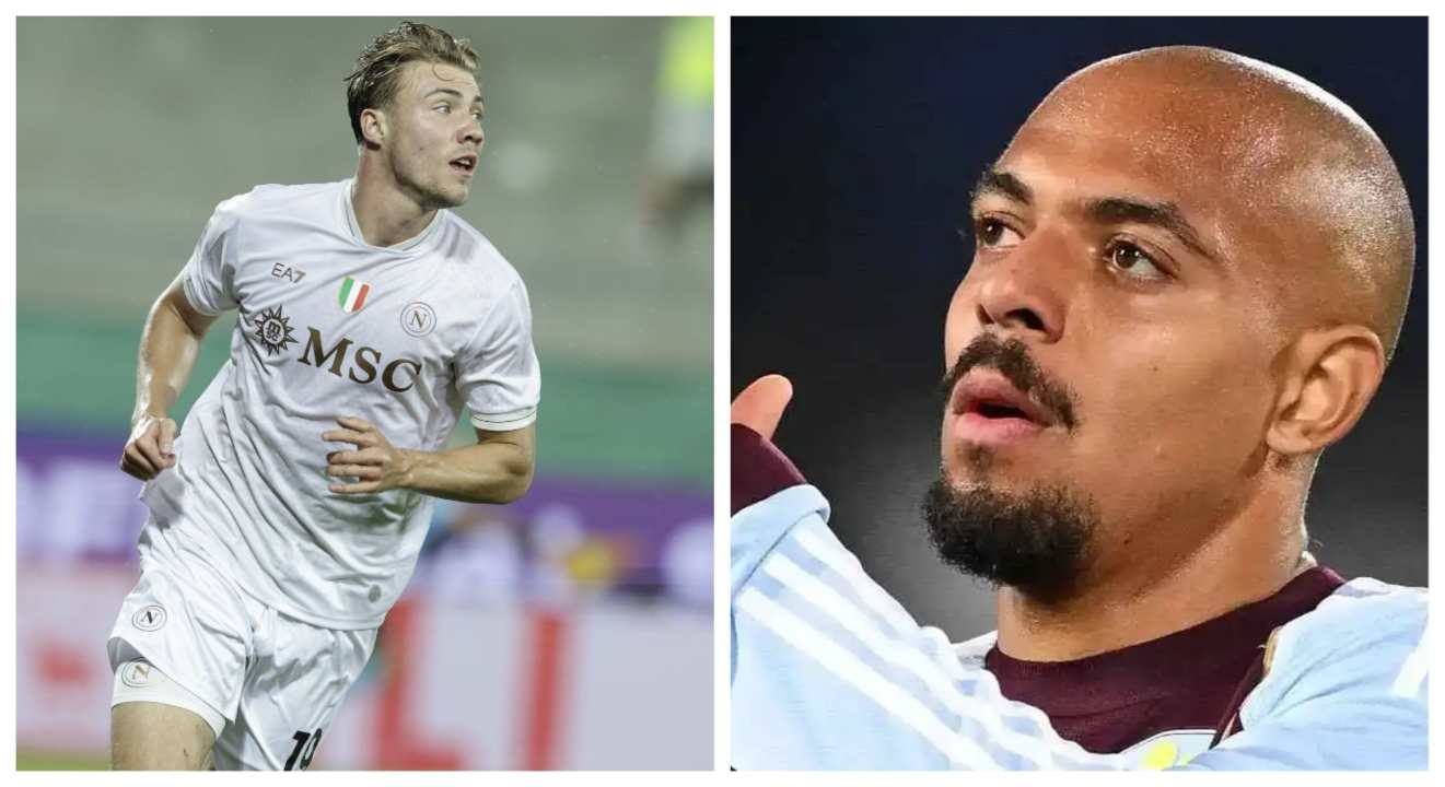 Il faccia a faccia tra Hojlund e Malen